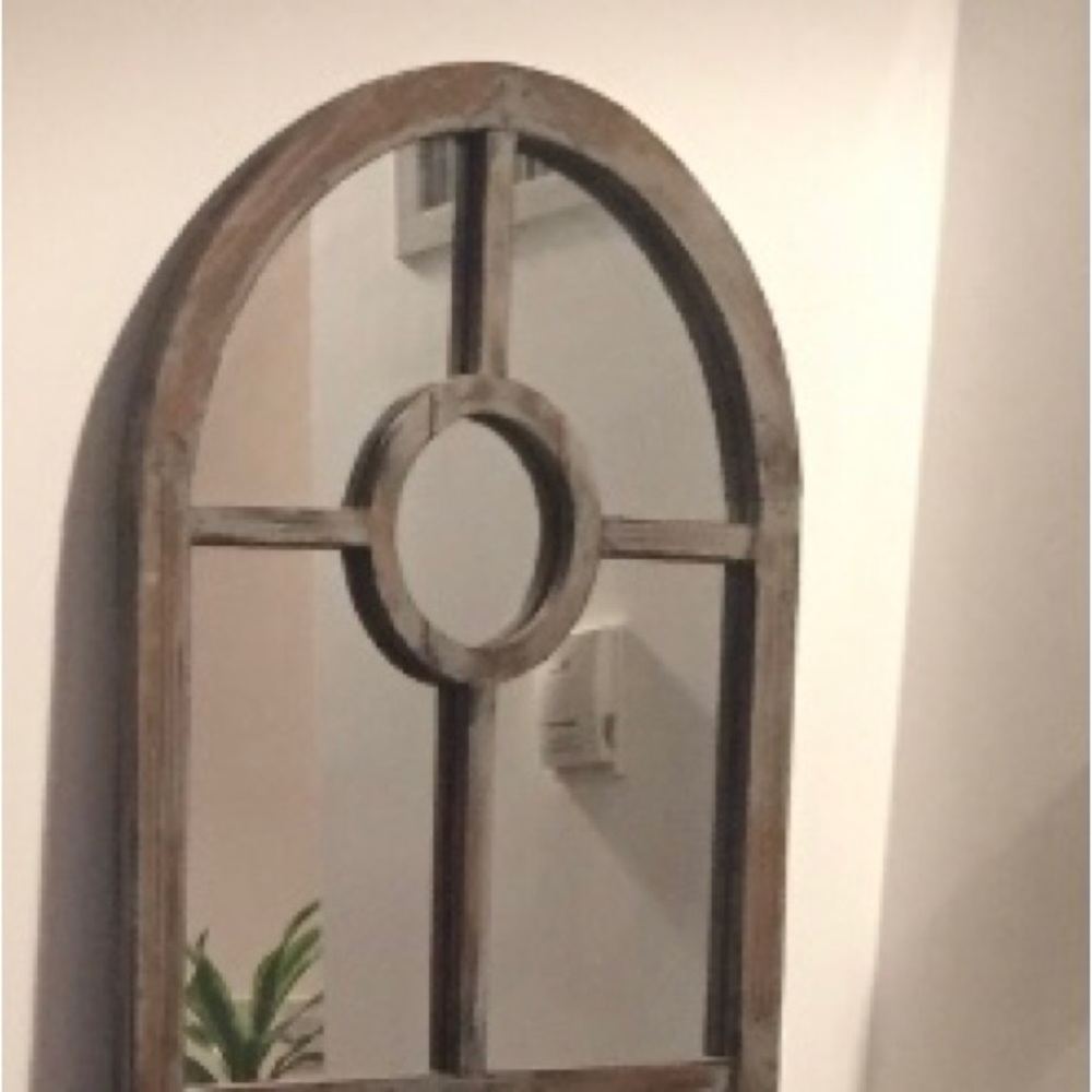 Cathedral Wall Mirror - Distressed Brown